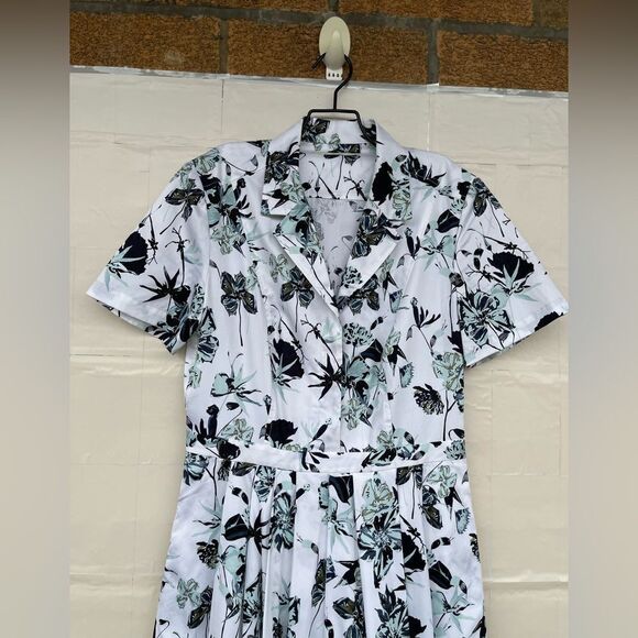 COPY - JASON WU COLLECTION Pleated floral-print cotton-poplin dress size 10 - Picture 6 of 16